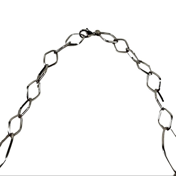 SIMONA COLLINI Onyx Silver chained necklace - Picture 8 of 9